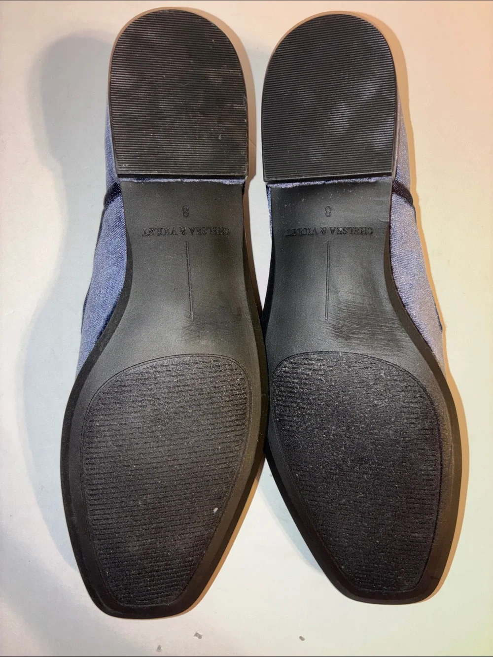 Chelsea & Violet, Women’s 8,  Blue Velvet Slip-On Loafers